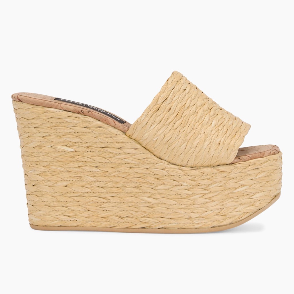 Dolce & Gabbana Raffia Wedge Mules